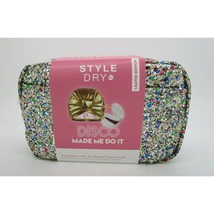 STYLE DRY Disco Made Me Do It - Turban Shower Cap + Dry Shampoo Compact Powder